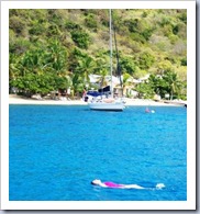 Julie swimming at Cooper Island