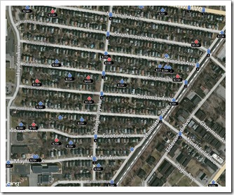 Snapshot of streets in East Cleveland